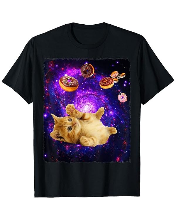 Funny Galaxy Cat Shirt Space
