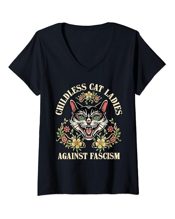 Childless Cat Against Fascism T Shirt