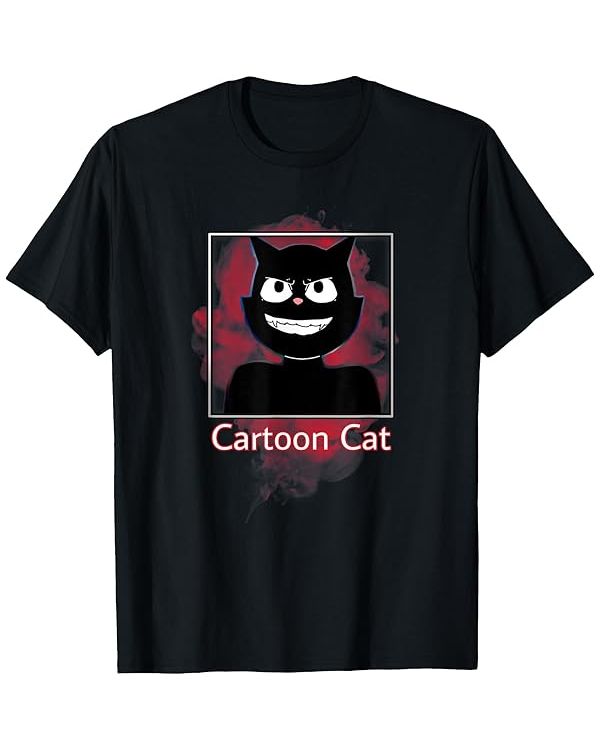 Cartoon Cat Creepy Horror T Shirt
