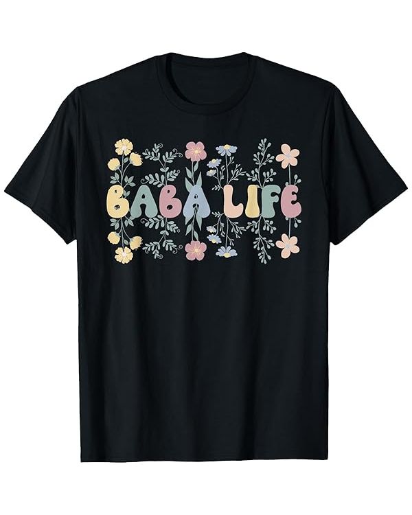 Baba Flowers Grandmother Grandma T Shirt